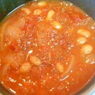 大豆のトマトカレースープ